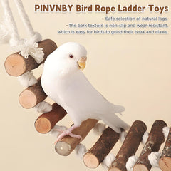 PINVNBY bird hammock toy attached to cage encourages rest and enrichment