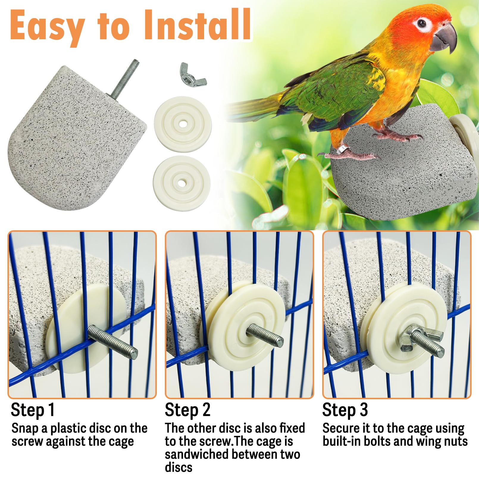 PINVNBY four-perch set helps reduce boredom with varied textures.