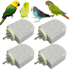 PINVNBY ice-cream shaped bird perch enhances cage visuals and safe chewing.