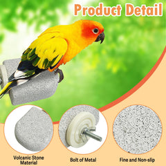 PINVNBY multi-use perch doubles as stand and claw-trimming surface.