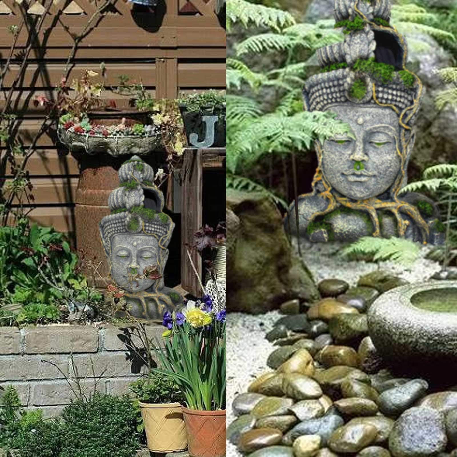 PINVNBY Buddha head decor suitable for terrariums and reptiles