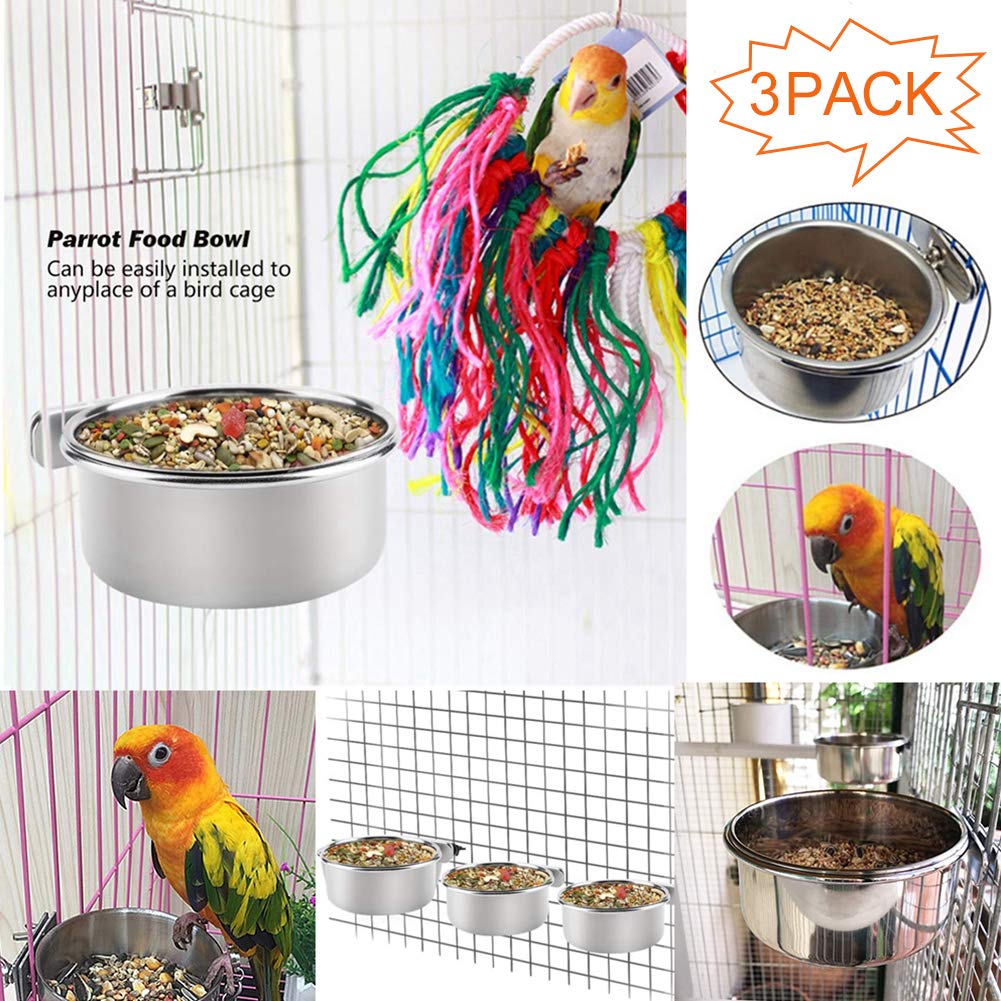 PINVNBY clamp holder for bird cage installs easily preventing tipping