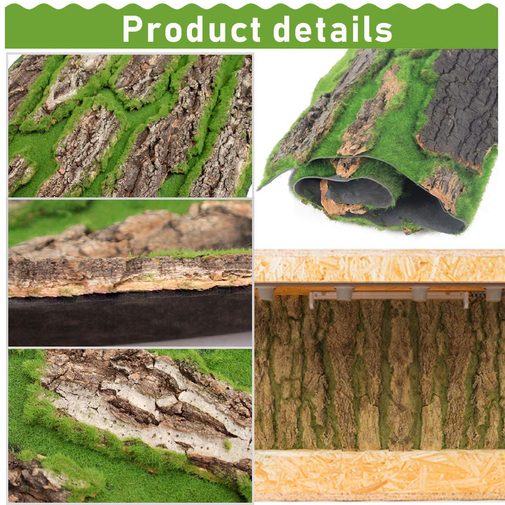 PINVNBY corteza natural terrario 04, fácil de cortar y adaptar