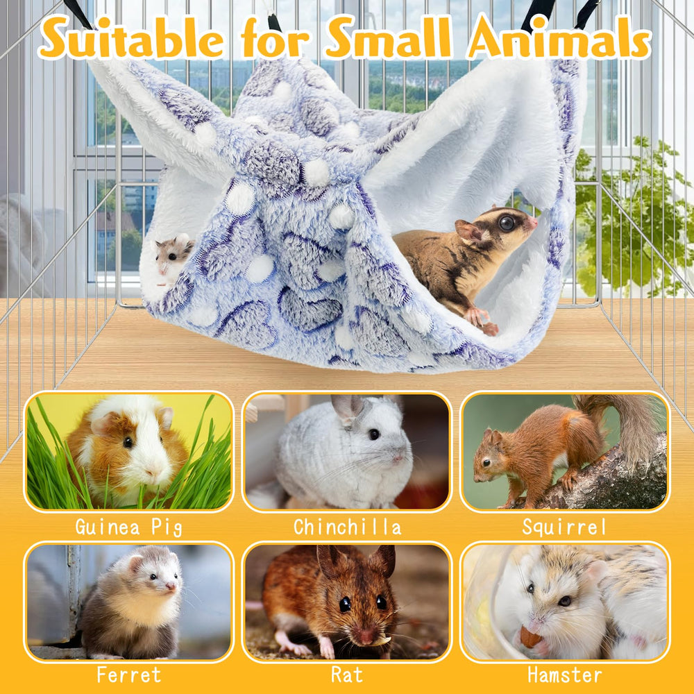 PINVNBY 34x34 cm hammock dimensions fit small cage habitats.