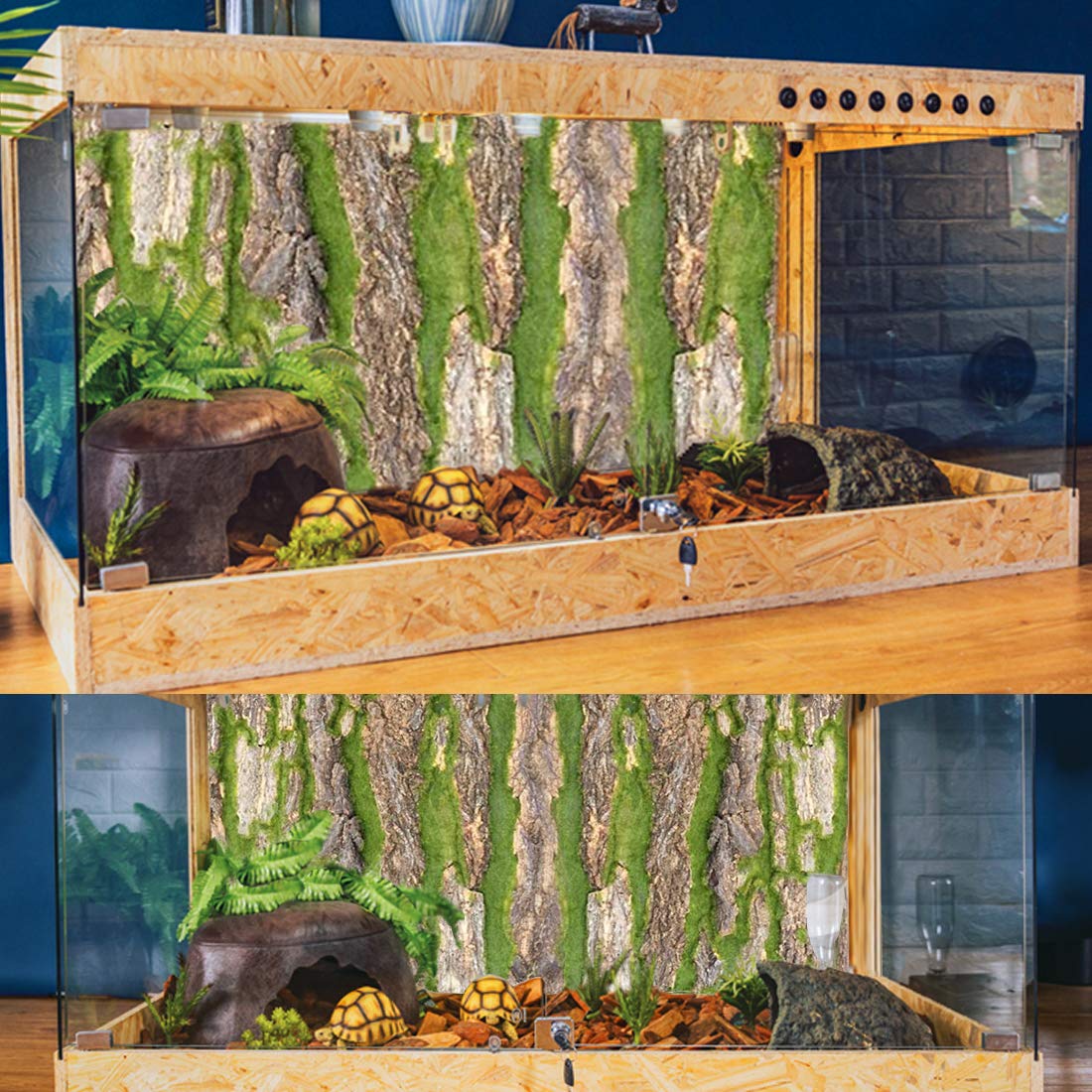 PINVNBY fondo terrario corteza 02, aspecto realista para lucir el terrario
