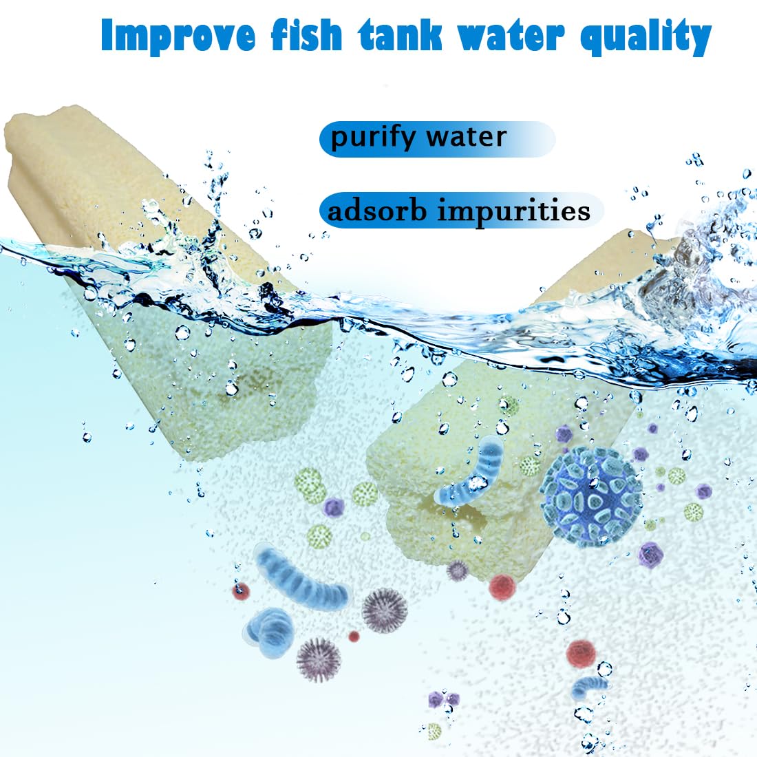 PINVNBY freshwater and saltwater compatibility closeup indicating universal use in various aquatic setups.