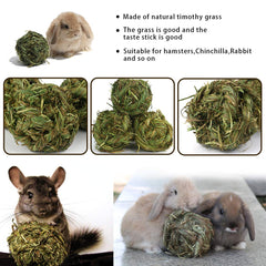 PINVNBY grass ball closeup shows woven texture for safe chewing