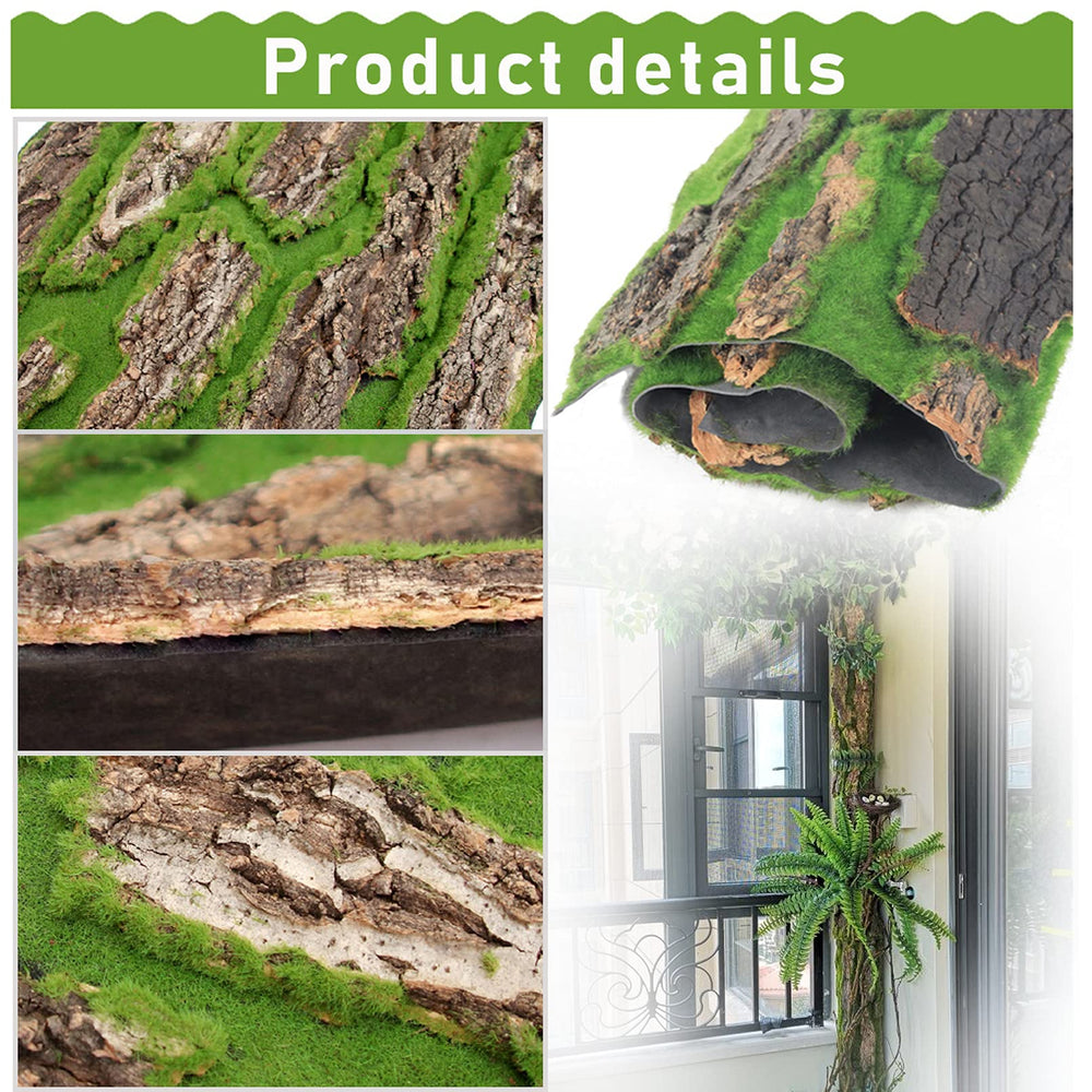 PINVNBY habitat realism with moss and cork backdrop enhances ambiance