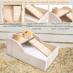PINVNBY hamster sand bath box large-sandbox area provides space for digging fun