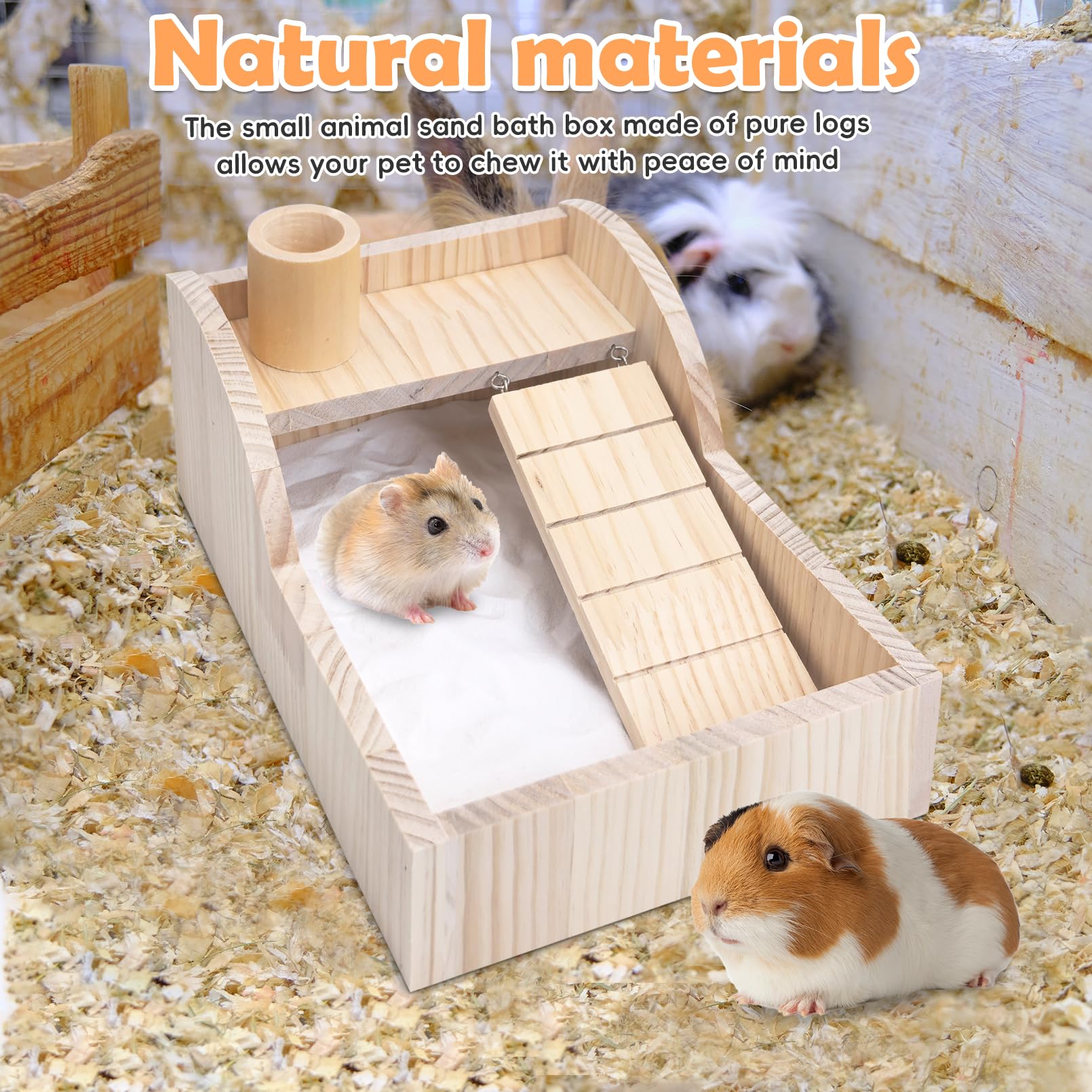PINVNBY hamster-sand-bath-box-smooth-edges ensures safe contact with bedding areas