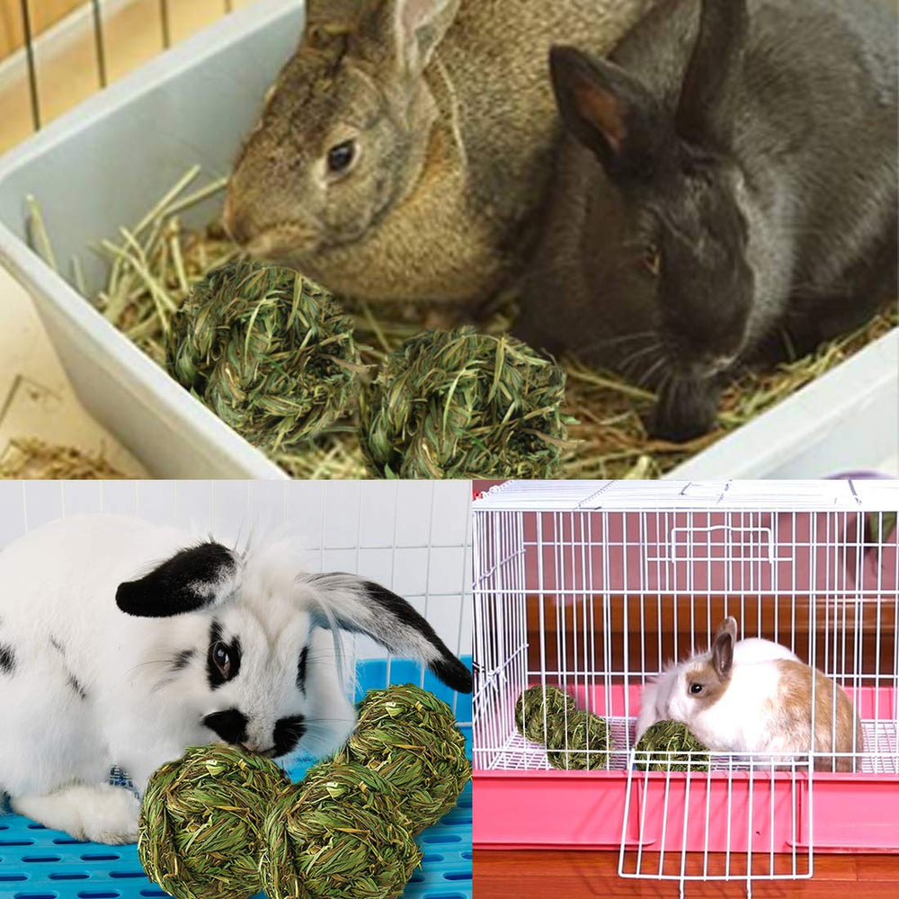 PINVNBY hay ball in a pet setup for enrichment