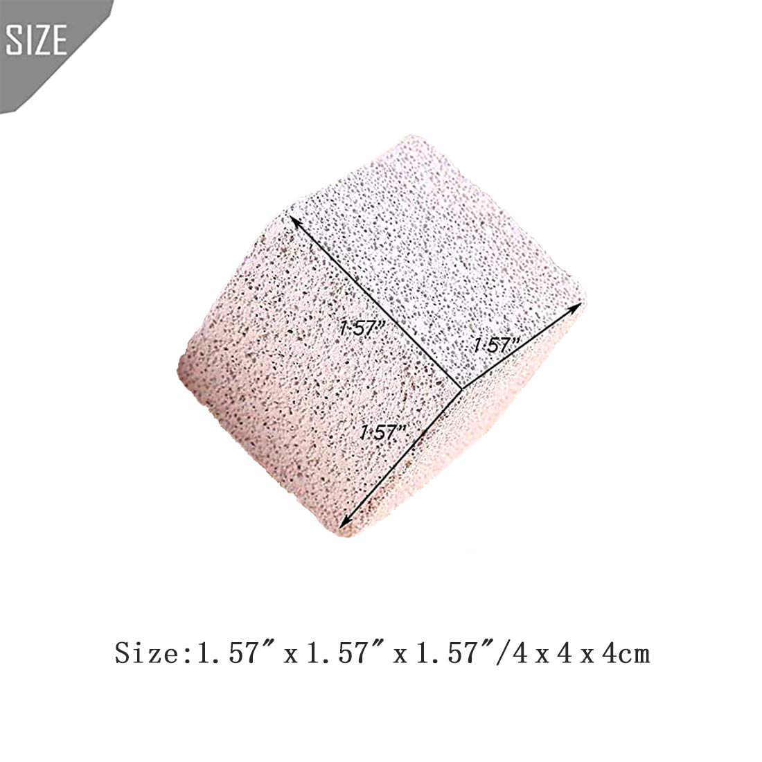 PINVNBY lava blocks 4cm cube demonstrates compact size for small pets