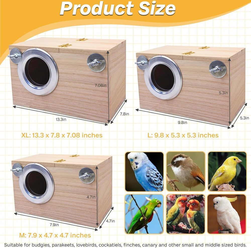 PINVNBY nesting box top hinged lid enables quick cleaning and hygienic maintenance.