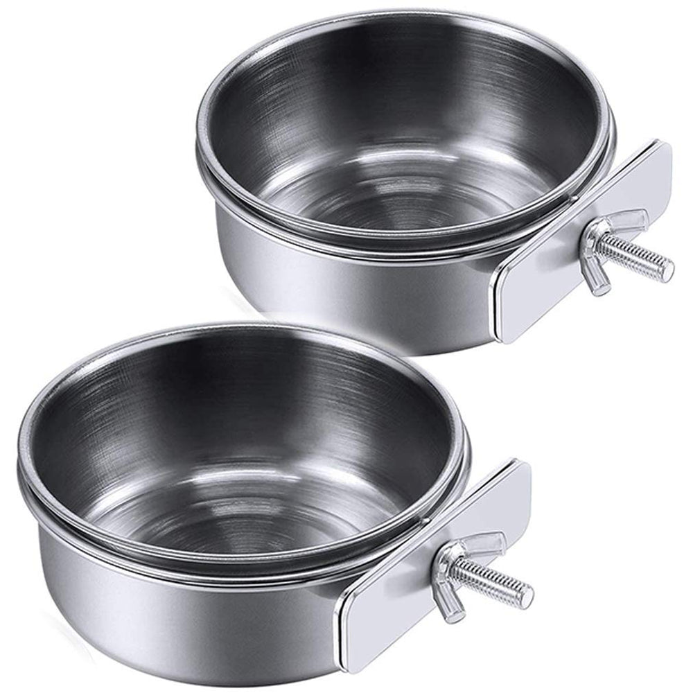 PINVNBY parrot-feeding-cups setup keeps food stable and spill-free in cages