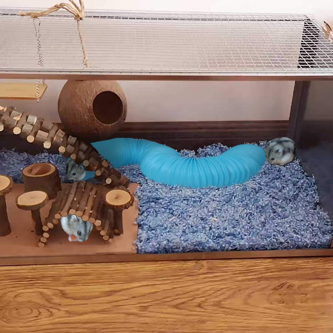 PINVNBY pets exploration playtime tunnel conveys hours of entertainment through tunnels and hides.
