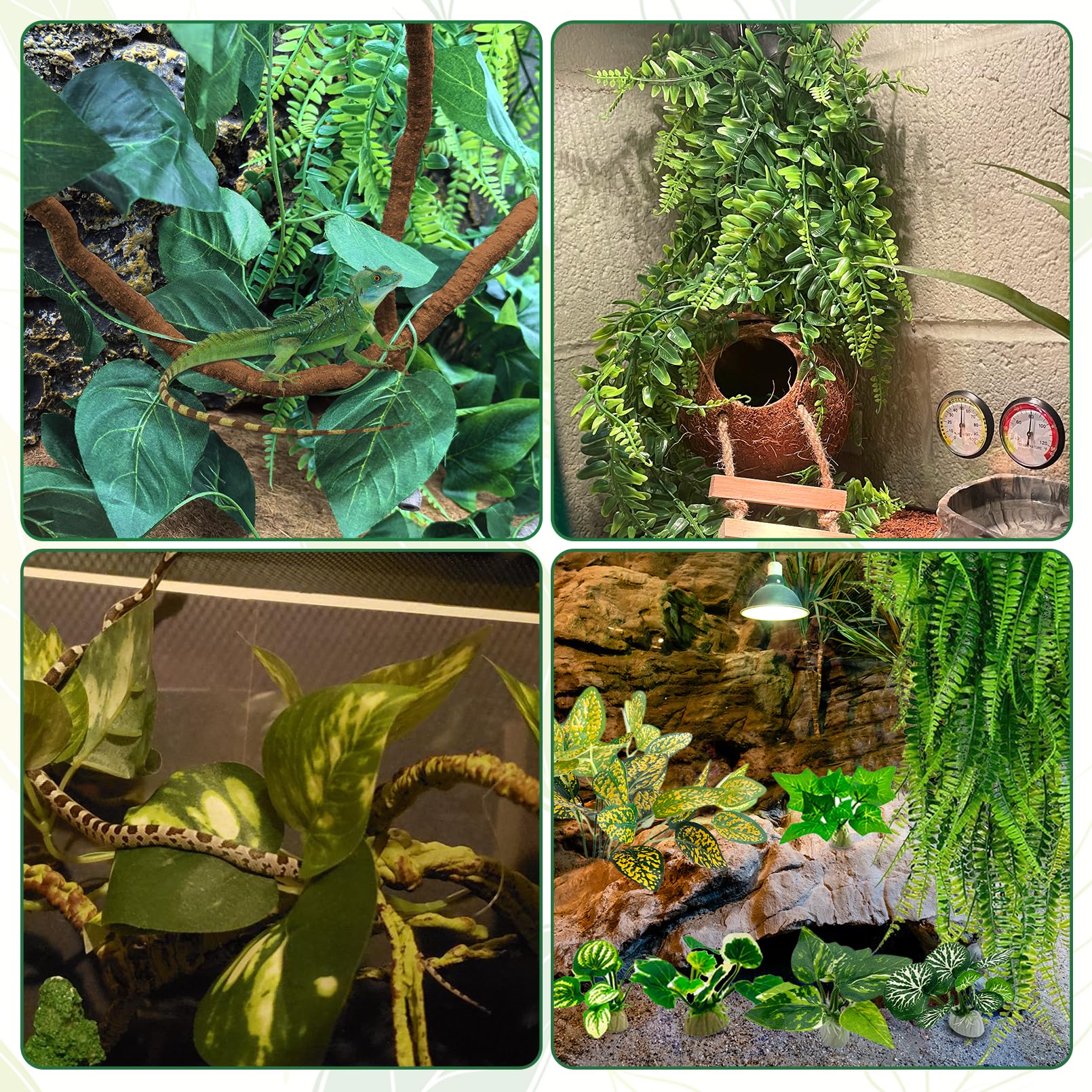 PINVNBY accesorios colgantes para terrario, instalación rápida y estable.