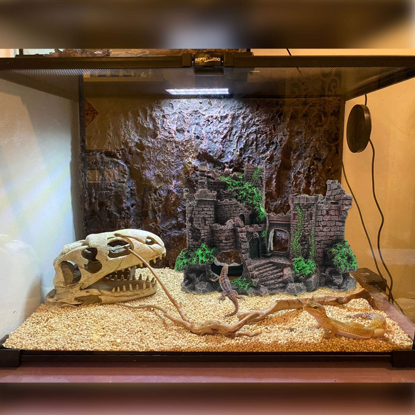 PINVNBY fake vine plants add climbing enrichment and natural scenery.