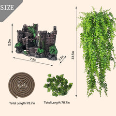 PINVNBY flexible decor vine with suction cups offers adjustable hiding routes.