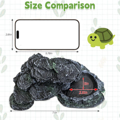PINVNBY Reptile Hide Resin Turtles Dock durable resin material for terrarium shelter