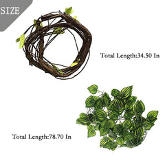 PINVNBY reptile leaves decor enhances natural jungle vibes in terrariums.