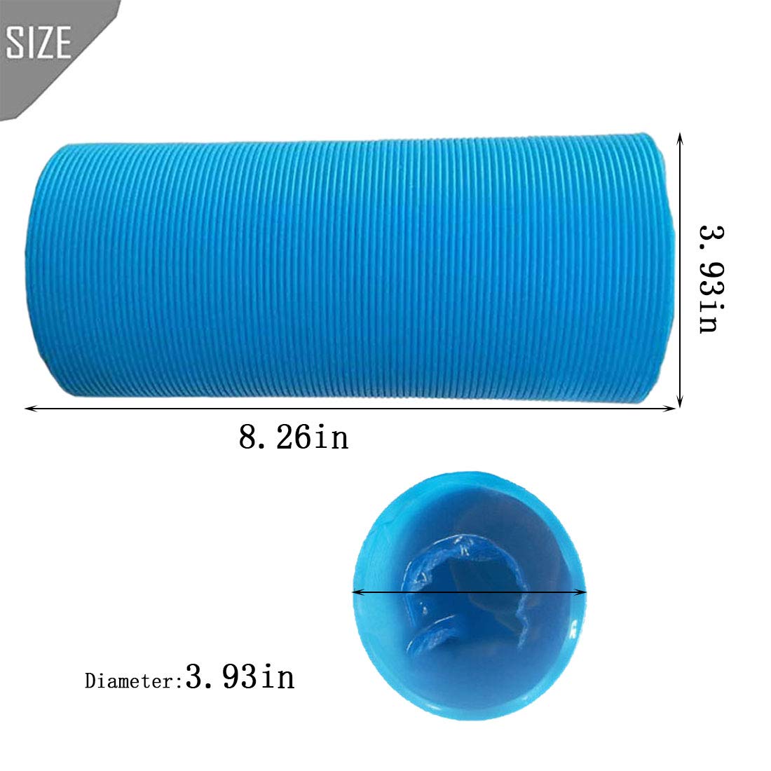 PINVNBY small pets running through blue tube demonstrates active play and exercise.