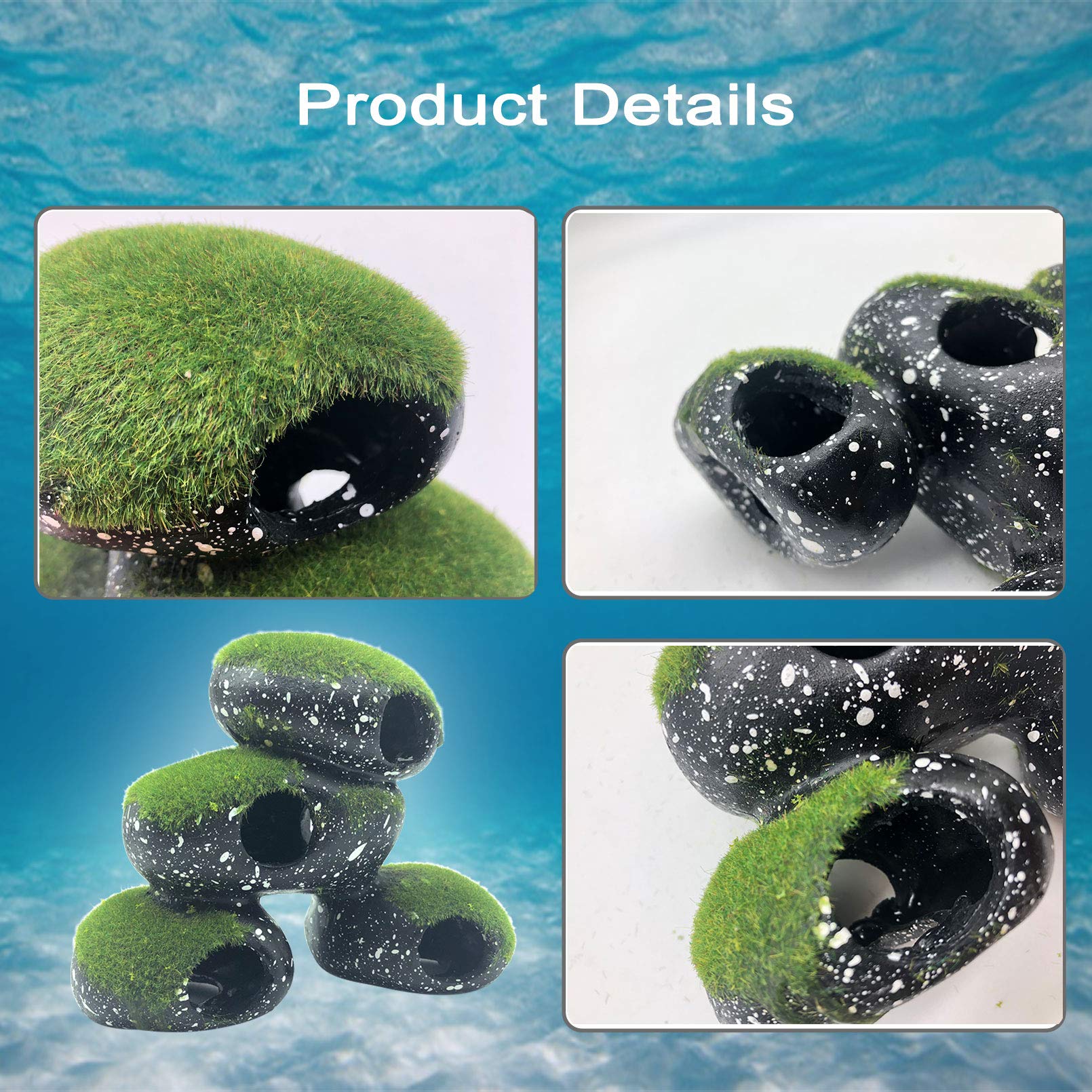 PINVNBY hollow holes encourage exploration and safe hiding for fish.