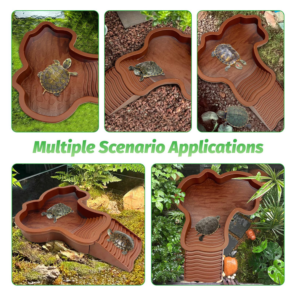 PINVNBY turtle habitat water dish used as bath and drinking station