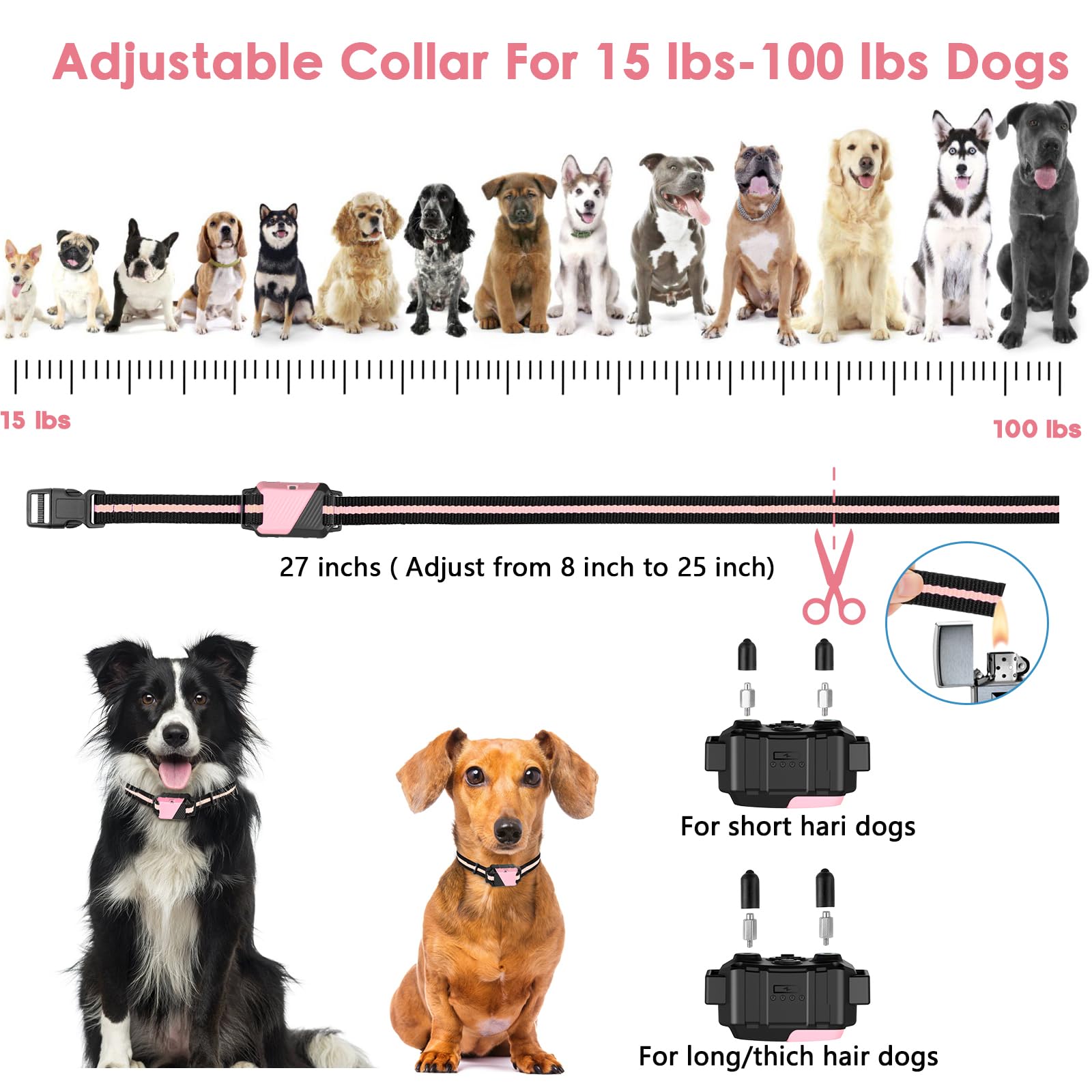 PIOUNS shock collar battery display highlights charging status and readiness