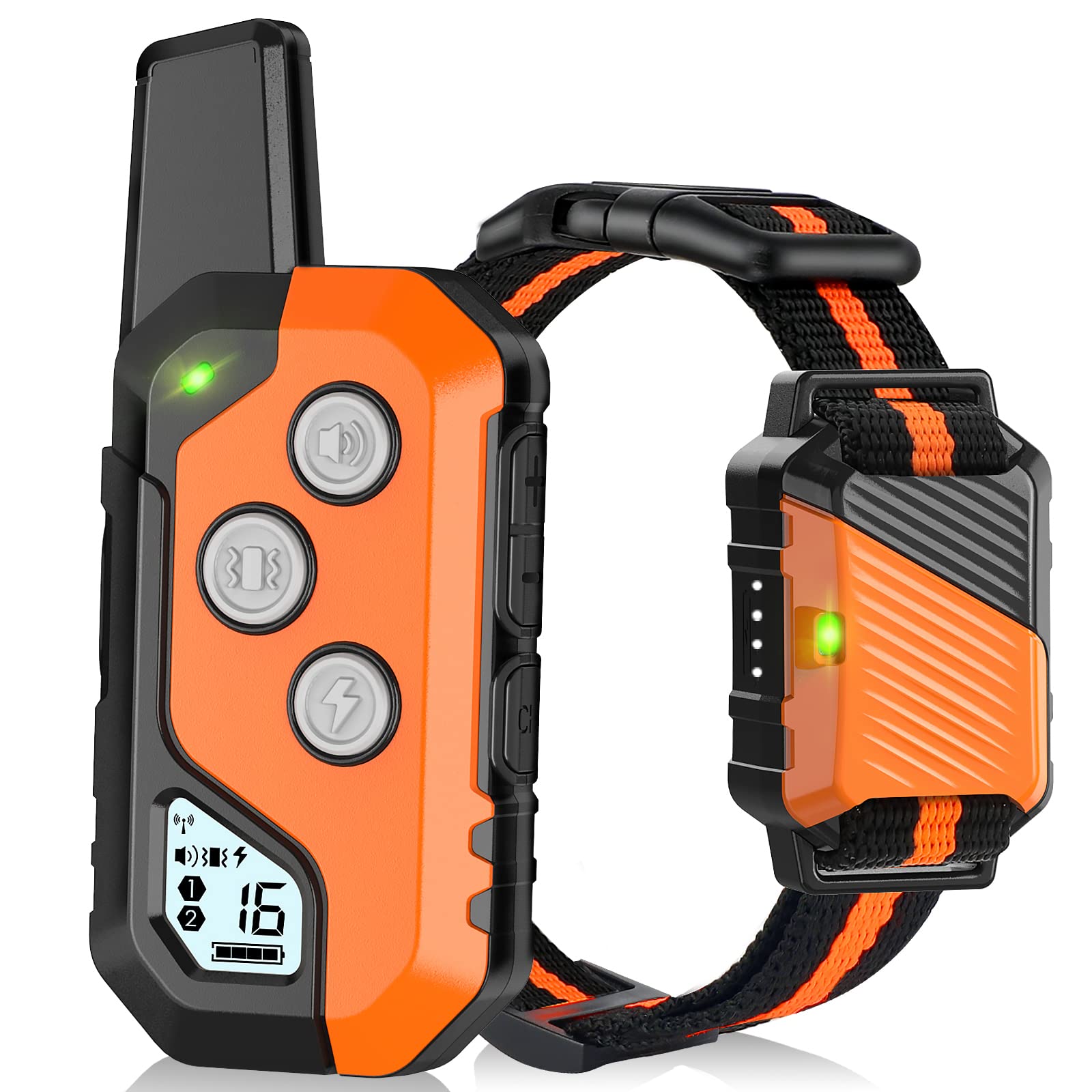 PIOUNS shock collar remote with battery display supports outdoor training