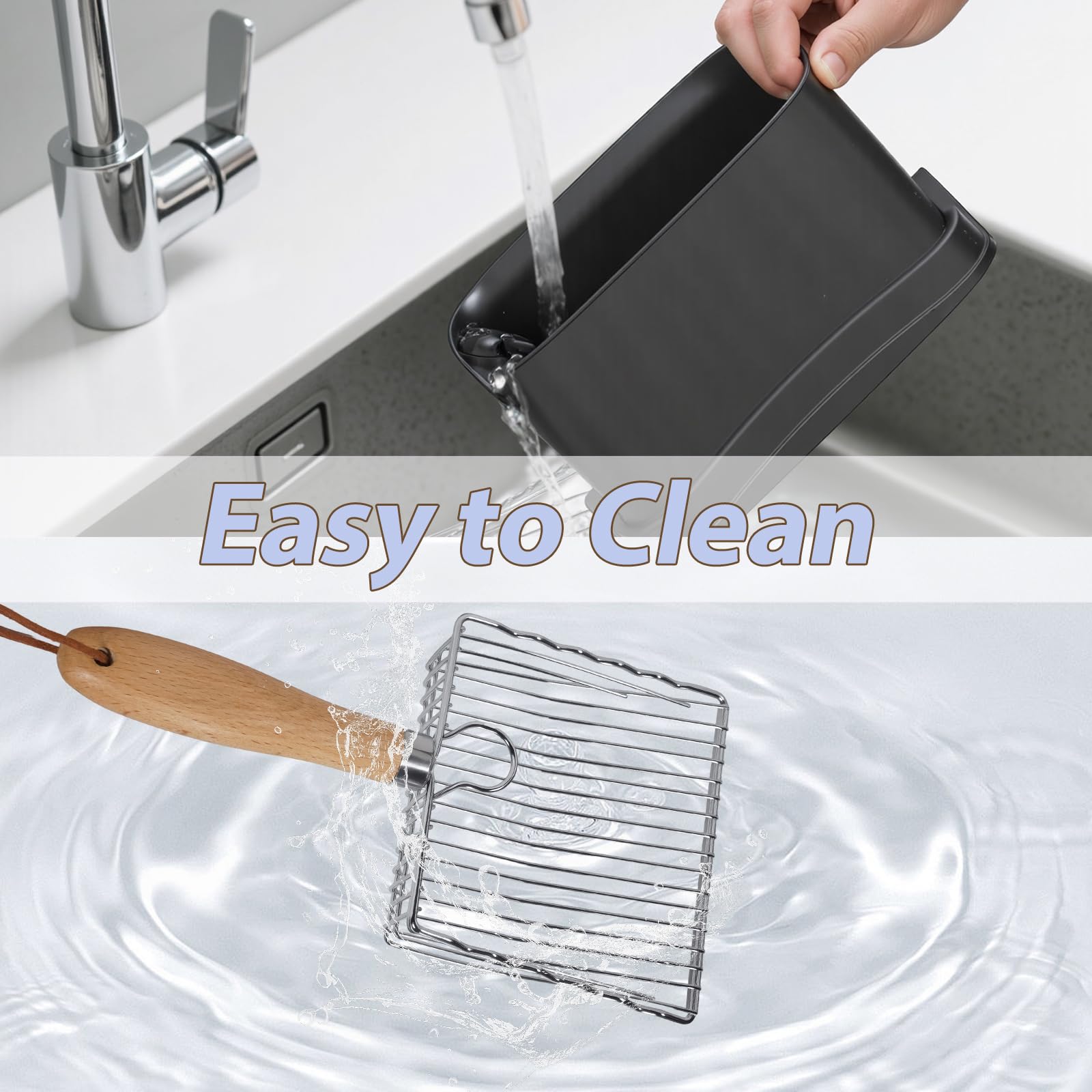 PIPIMOO ergonomic circular handle reduces wrist tension during use.