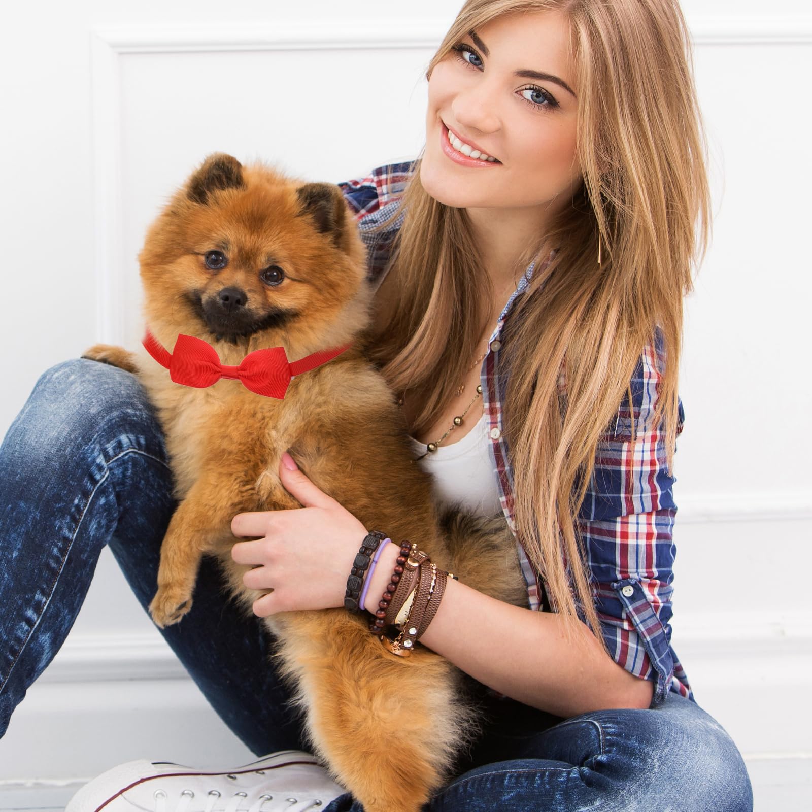 Piriuuo dog bow tie packaging with two color options