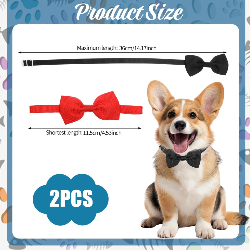 Piriuuo dog bow tie red on medium dog for festive style