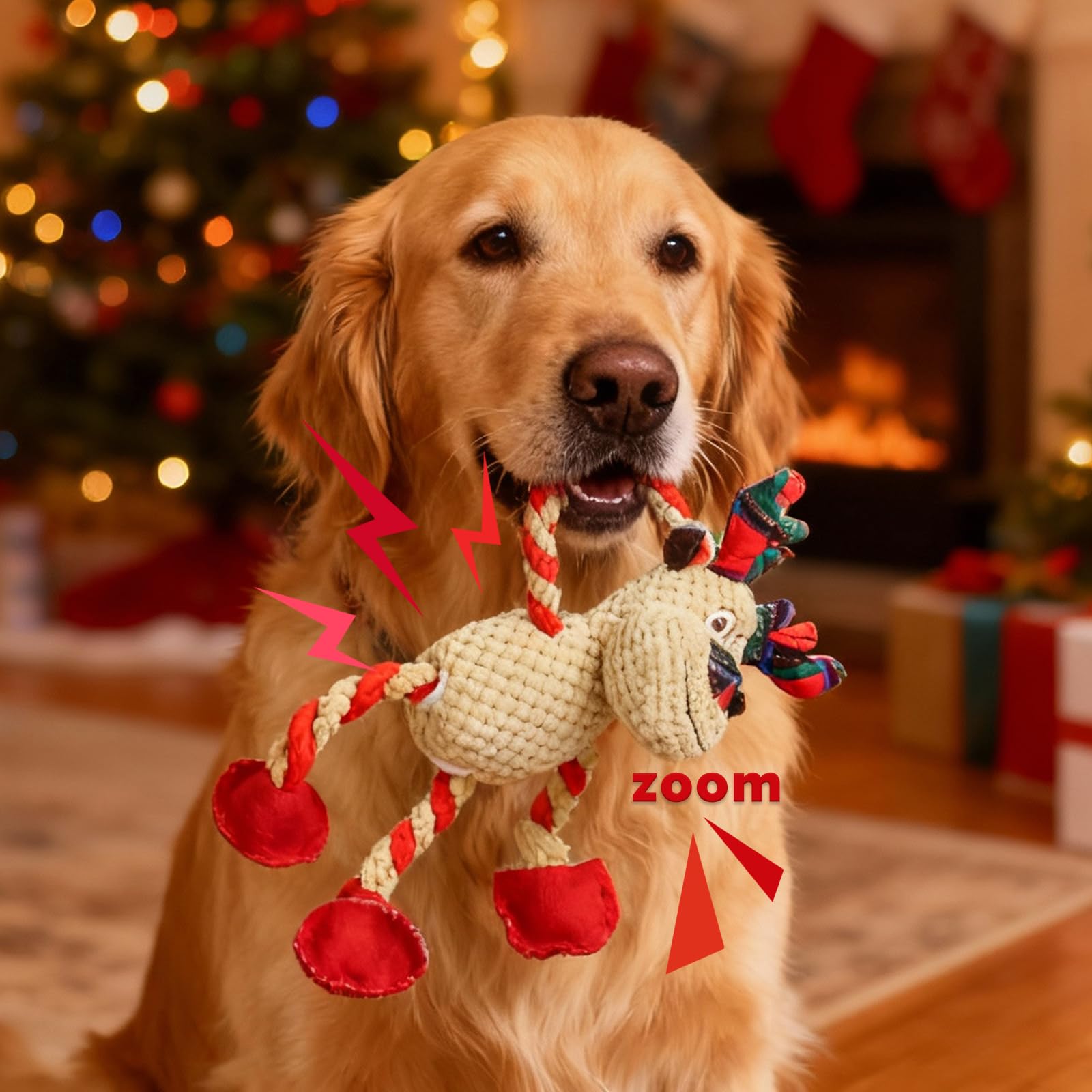 PIRTA premium corduroy dog toy highlights durable materials for daily fun.