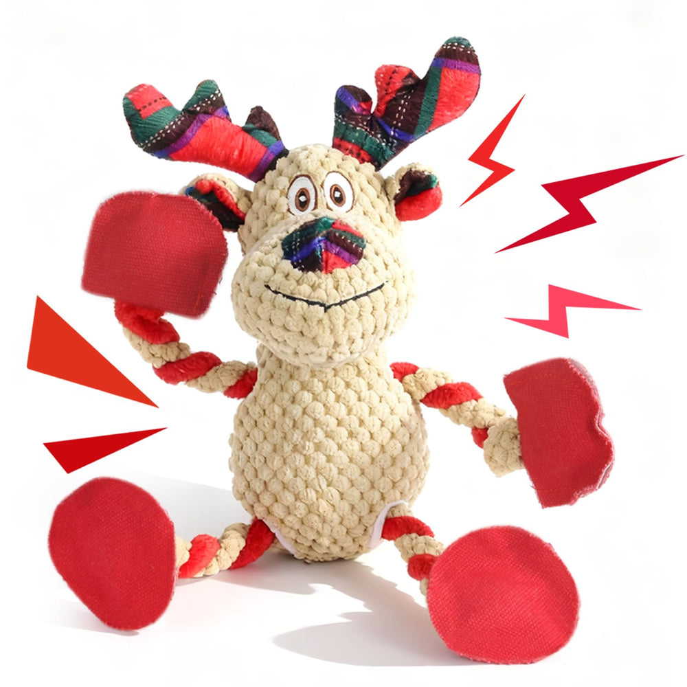 PIRTA squeaky Christmas reindeer toy ideal for dog playtime during holidays.