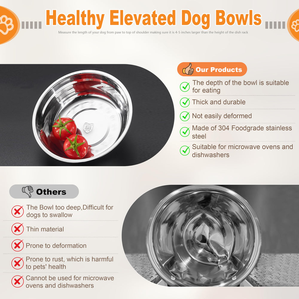 Piskyet 2700ml bowls keep meals flowing for large breeds.