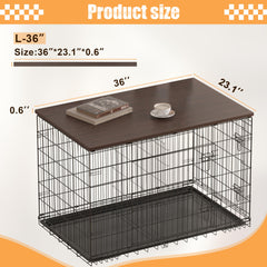 Piskyet dog crate topper walnut corner guards reinforce crate corners for durability
