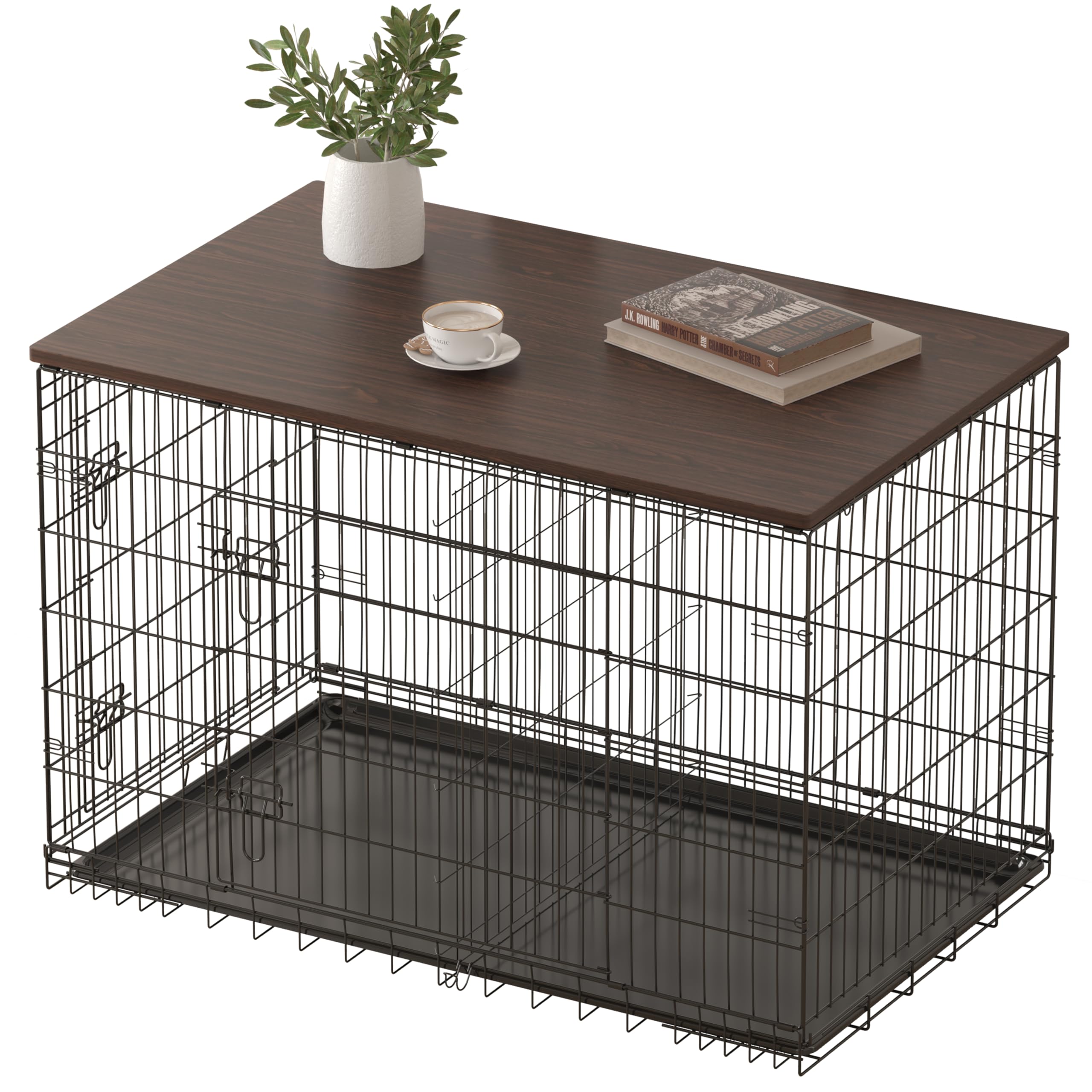 Piskyet dog crate topper walnut packaging protection guarding against transit damage
