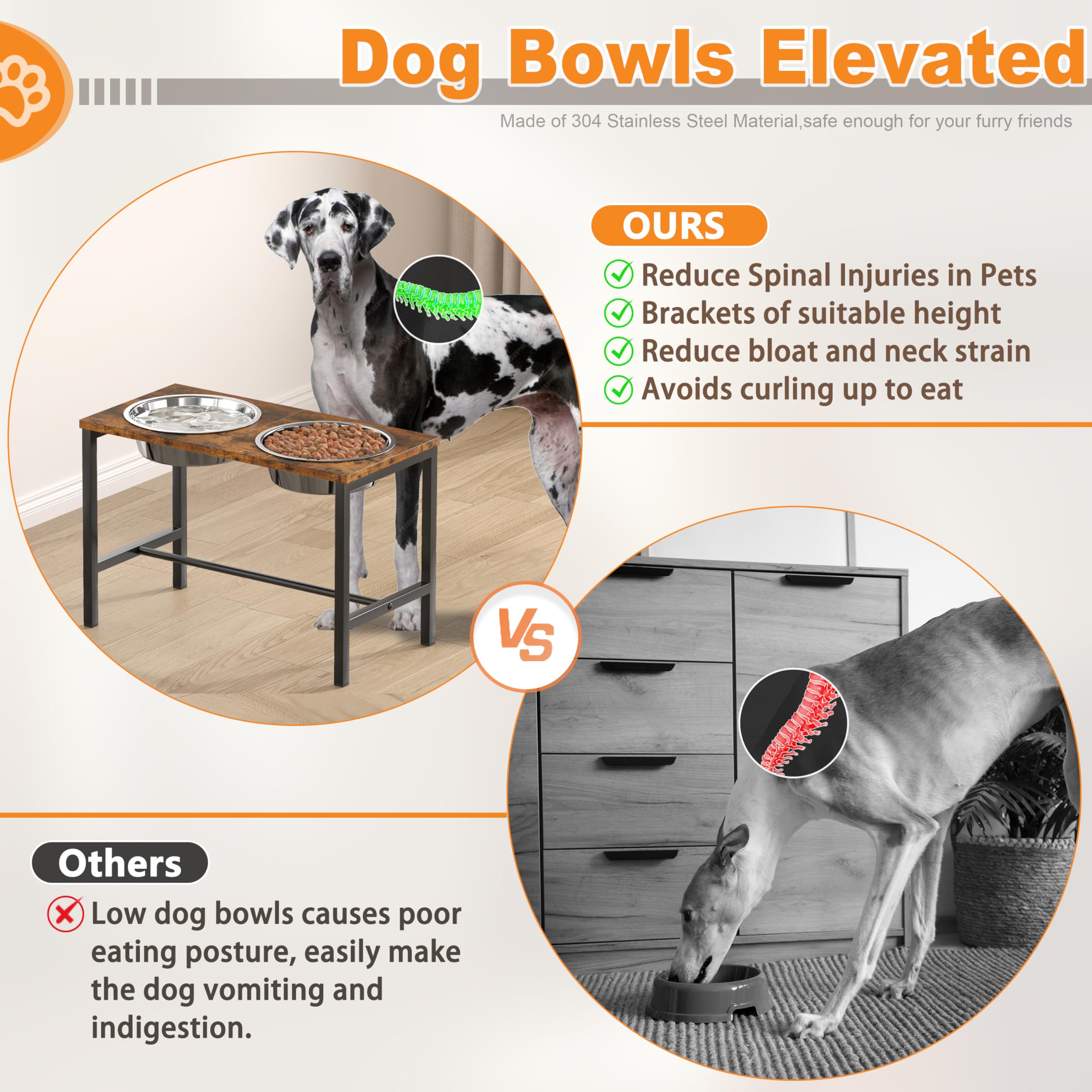 Piskyet durable-metal construction withstands daily use from big dogs.