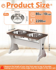 Piskyet farmhouse dog bowl stand side view highlighting rustic style and practicality