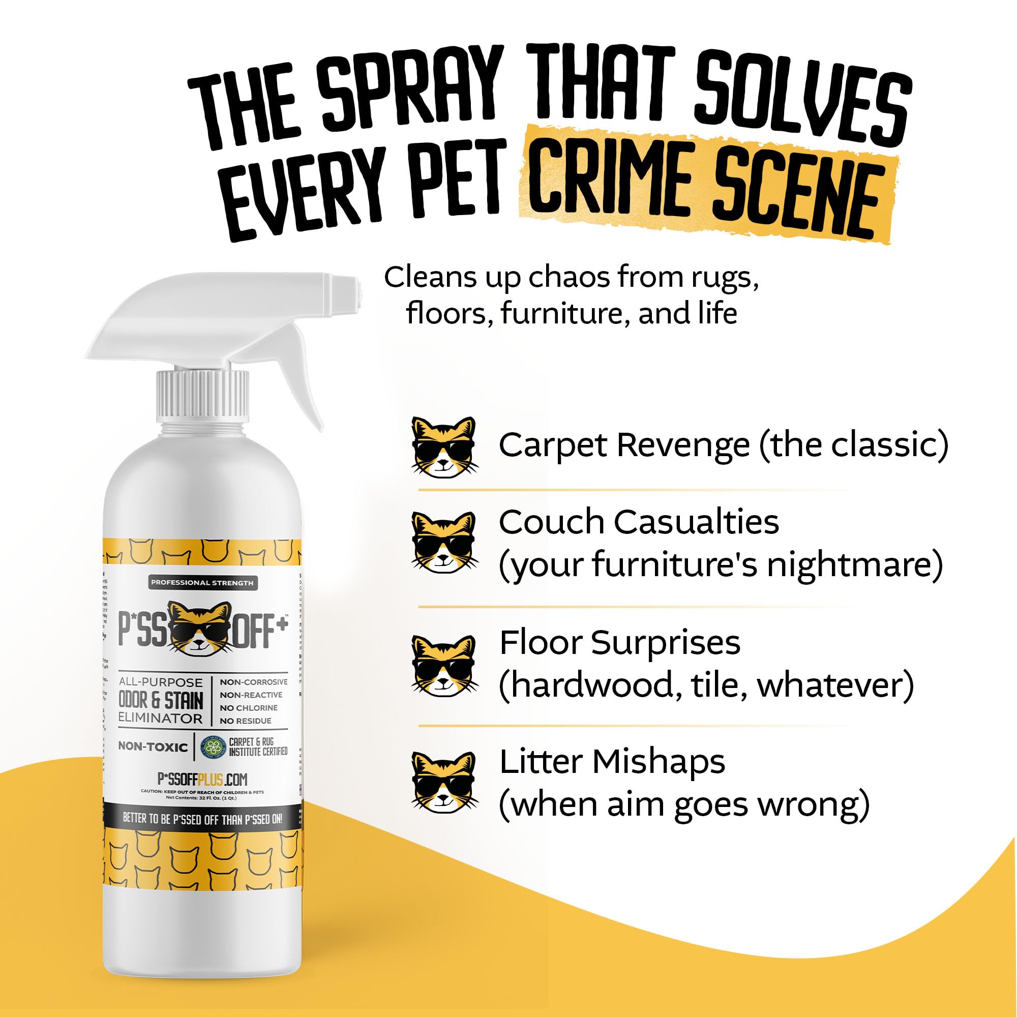 Piss Off Plus non-toxic formula safe for pets and homes.
