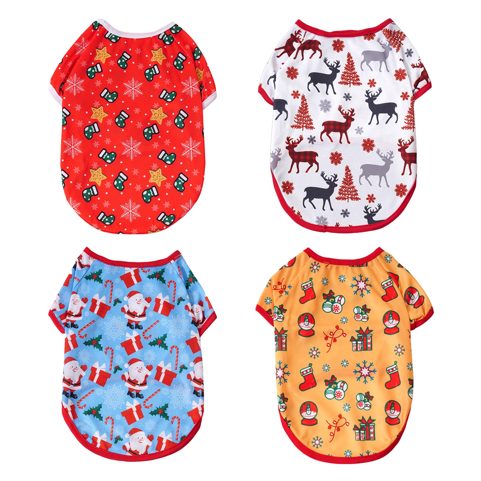 Pistha Christmas dog shirt collection with festive patterns for holiday photos.