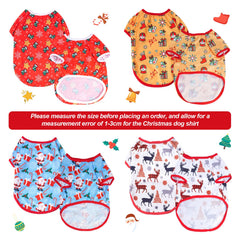 Pistha Christmas dog shirt with reindeer and tree pattern for cute poses.