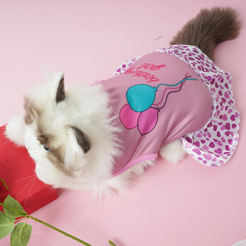 Pistha holiday-design dress with Valentine motif for festive occasions.