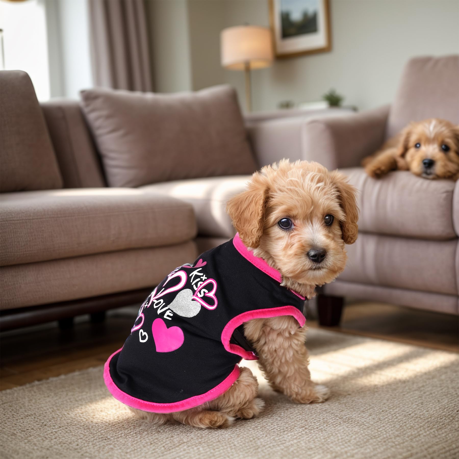 Pistha puppy clothes for small to medium pets offers versatile styling options.