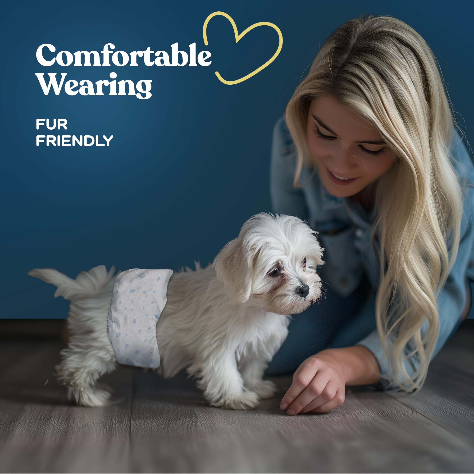 PitPet comfortable male dog diapers wetness-indicator demonstrates status at a glance.