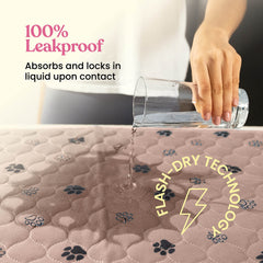 Pitpet non-slip gel-bottom keeps the pad in place on slippery floors.