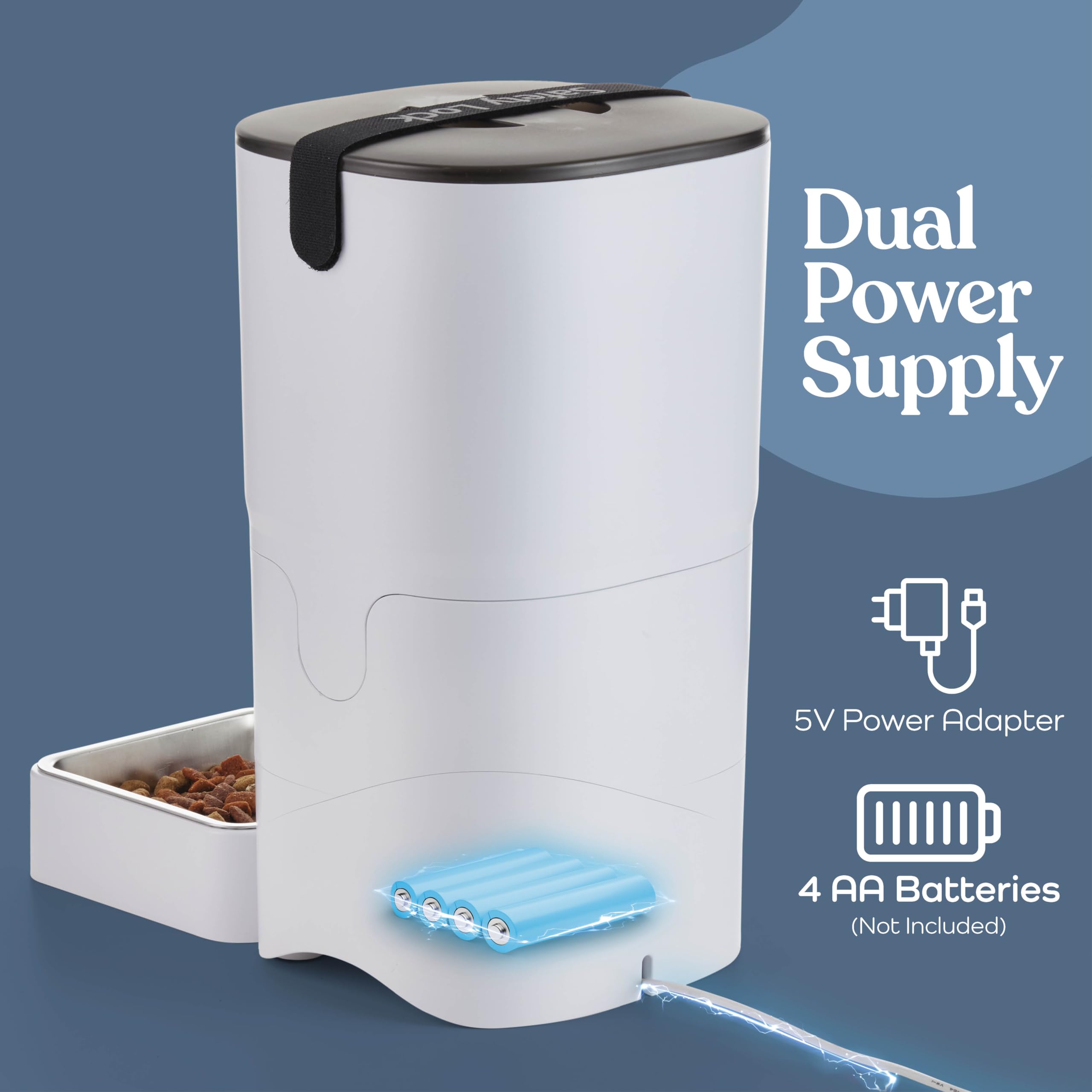 Pitpet Smart Automatic Cat Feeder non-slip base keeps the unit stable during meals