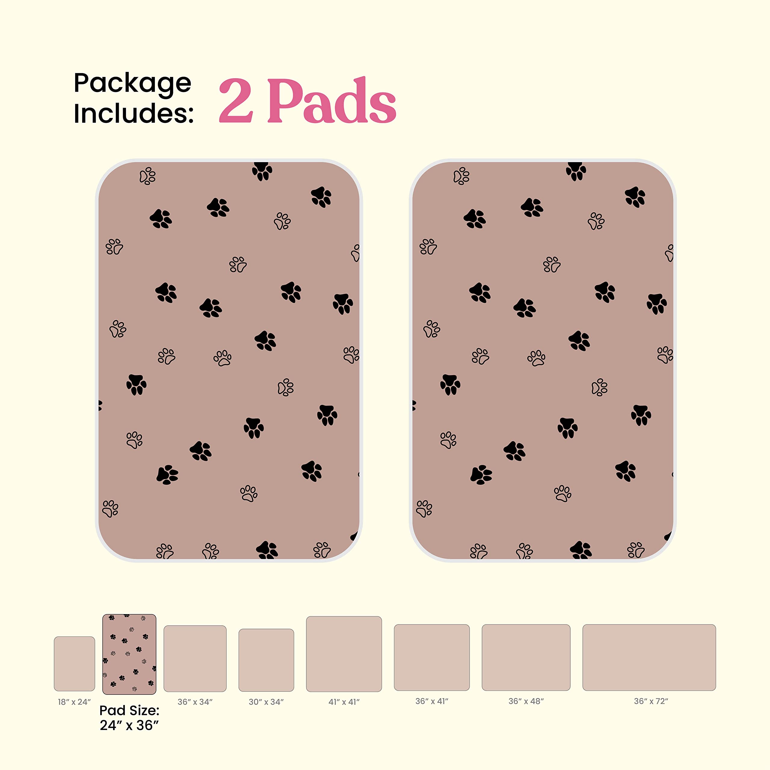 Pitpet two-pack packaging of pads offers convenient training options.
