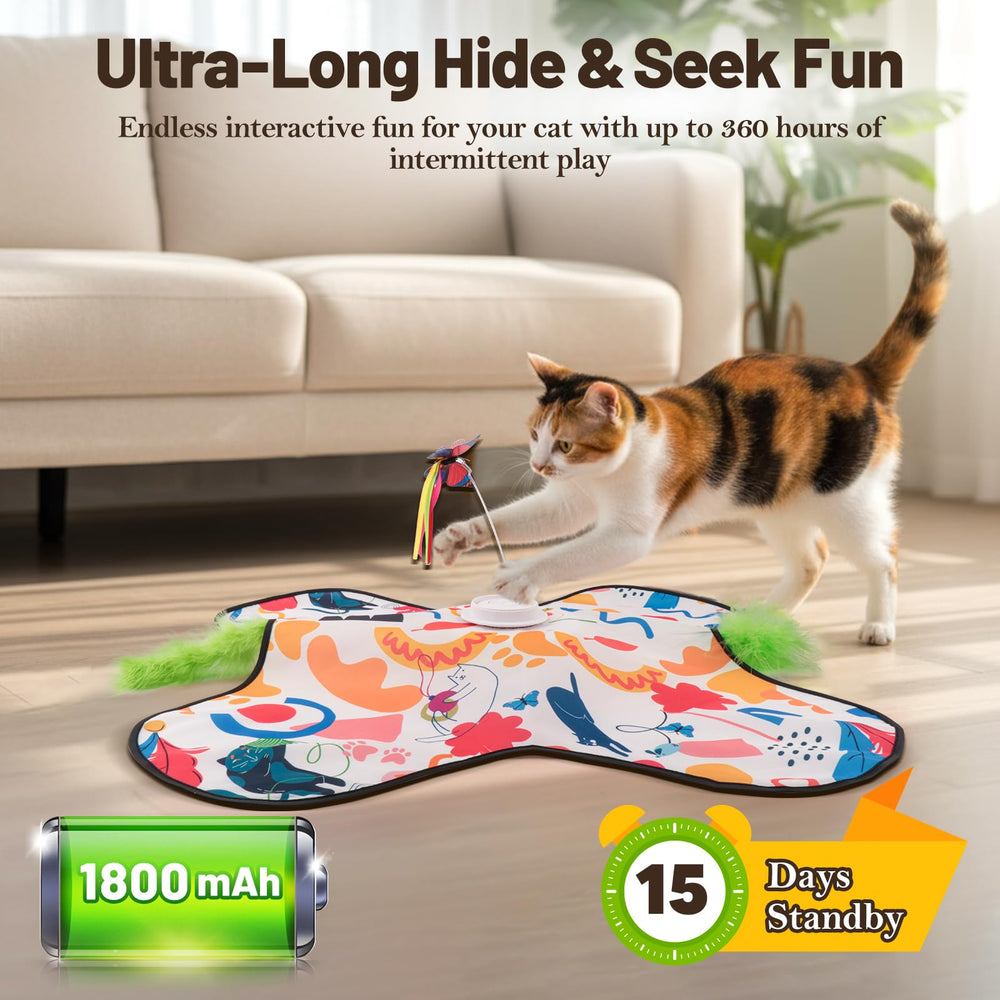 Pitycbo interactive cat toys four sounds invites curiosity with lifelike chirps and squeaks.