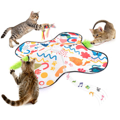 Pitycbo interactive cat toys suction base provides stable play on smooth floors.